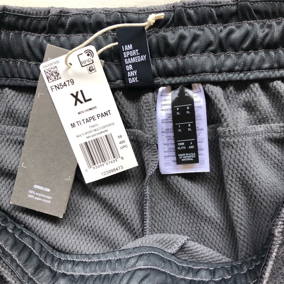 NWT-Adidas Ankle-Zip Fleece Jogger Pants Gray XL - Picture 4 of 10